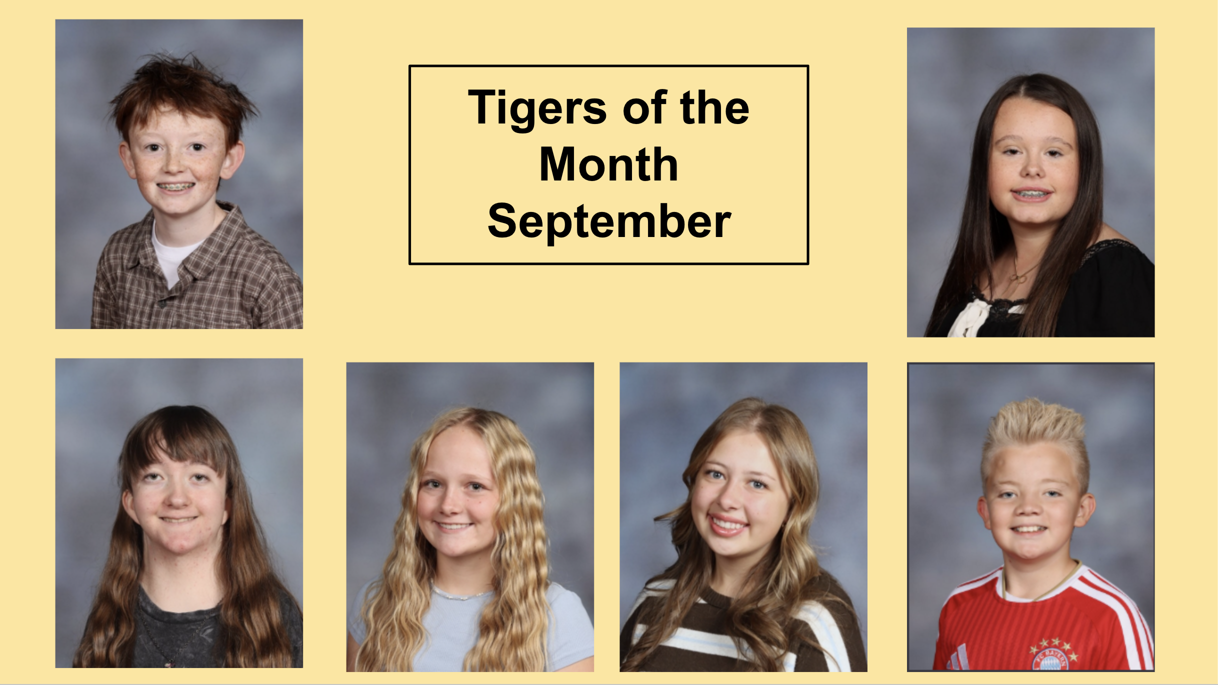 Picture of the 6 Tigers of the Month for September