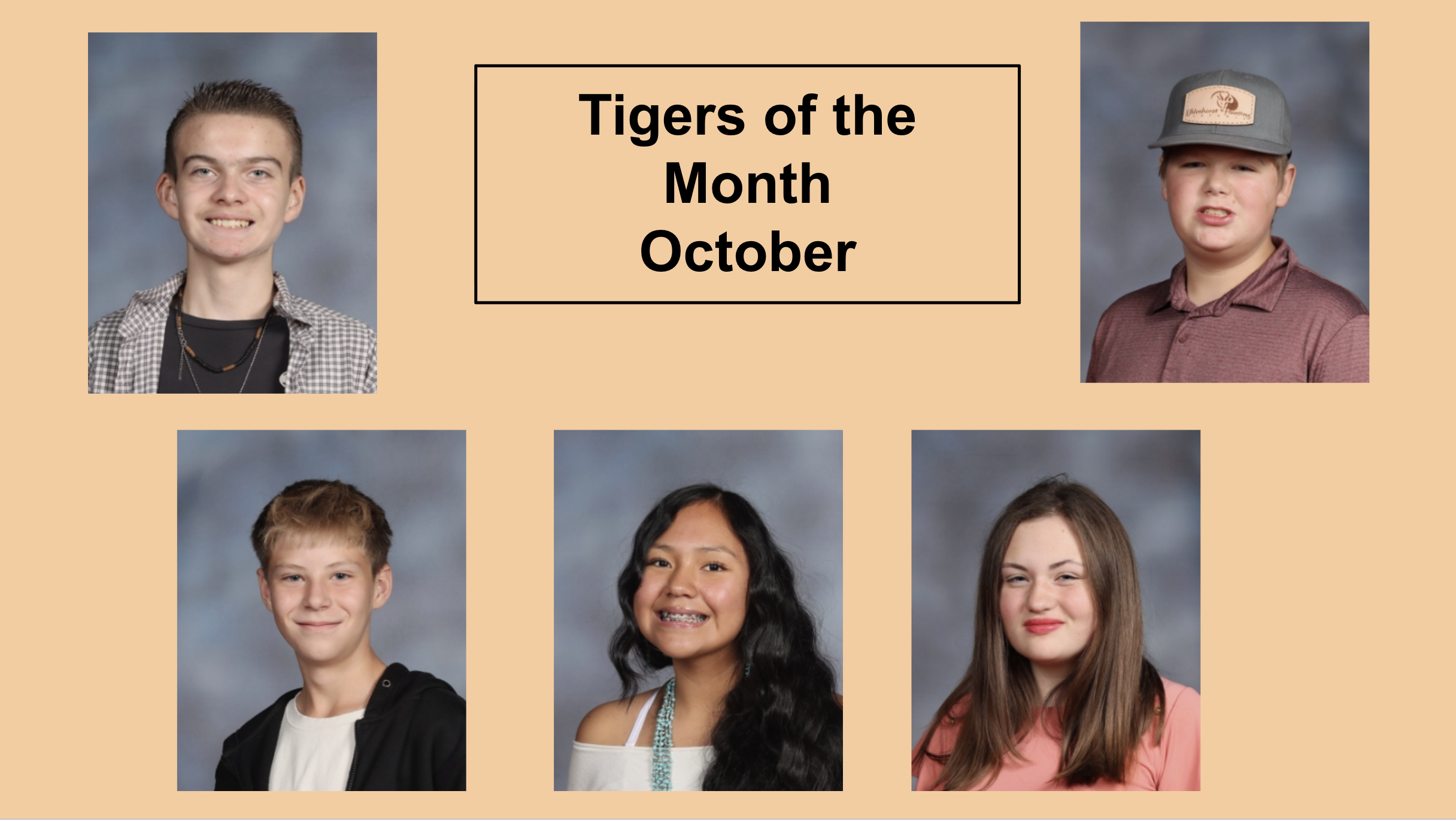Picture of the 5 Tigers of the Month for October.