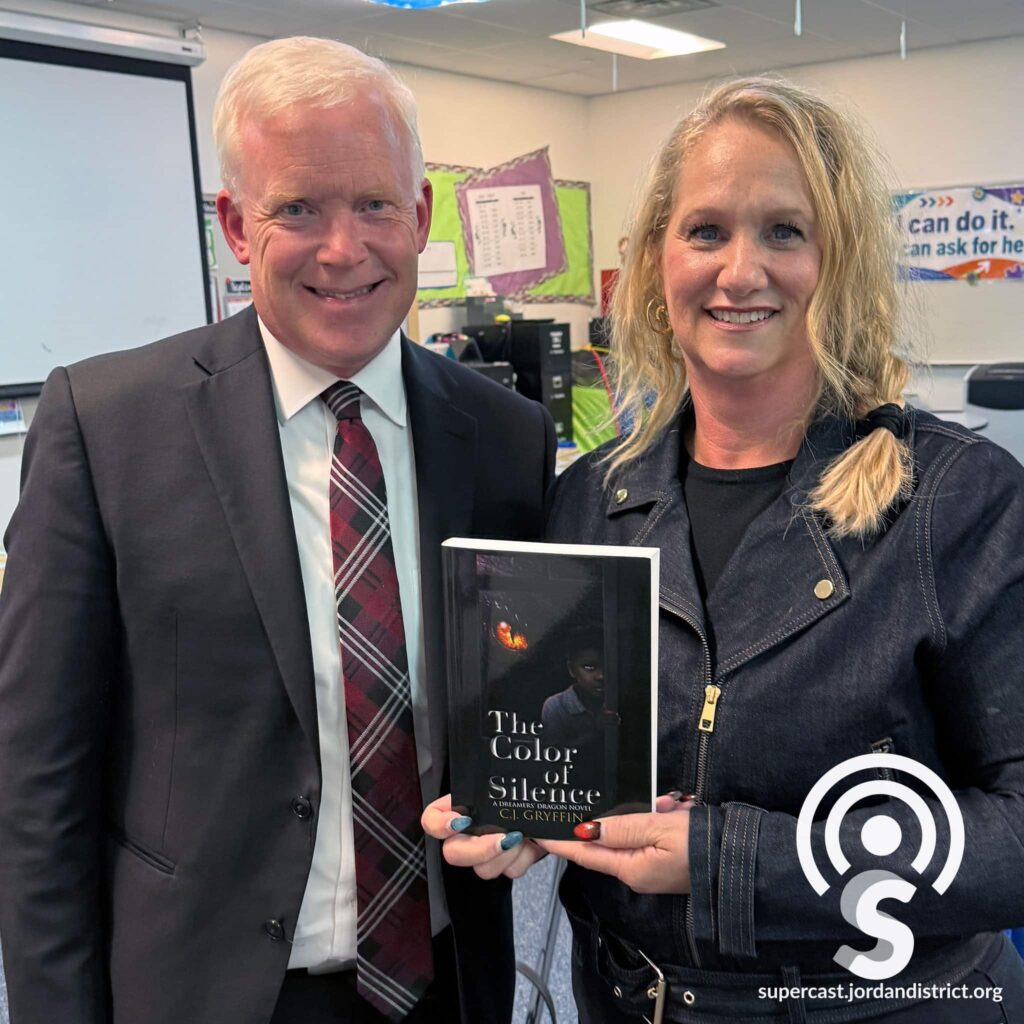 Superintendent Godfrey and Kristan Thompson